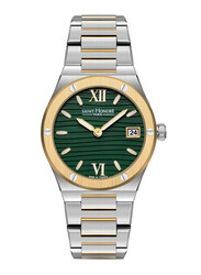 Saint Honore Analog Watch for Women with Stainless Steel Band, Water Resistant, NH752125 4YVIT, Green-Silver