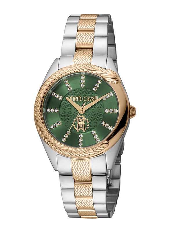 

Roberto Cavalli Analog Watch for Women with Stainless Steel Band, Water Resistant, RC5L038M0115, Multicolour-Green