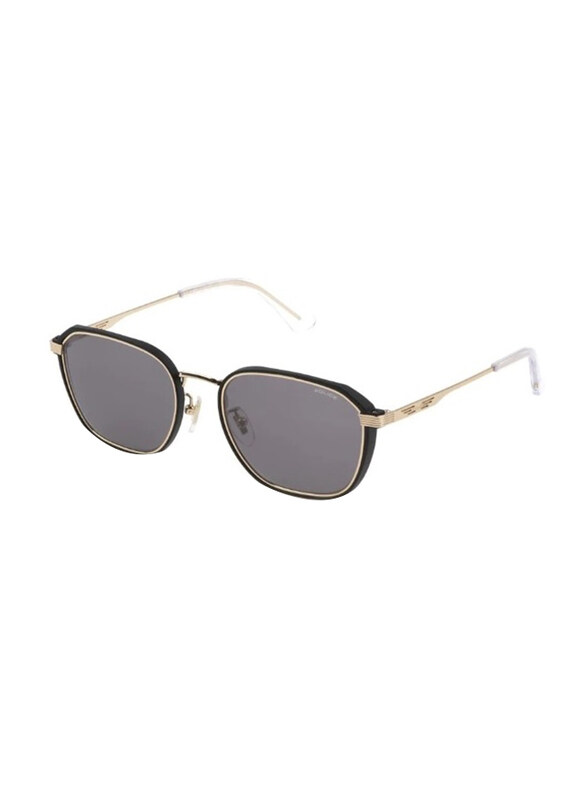 

Police Full Rim Square Shiny Palladium Grey Sunglasses Unisex, Black Lens
