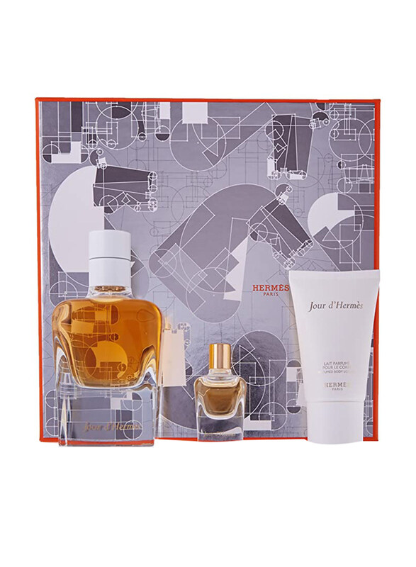 

Hermes 2-Piece Jour D'Hermes Perfume Gift Set for Women, 50ml Refillable EDP Perfume, 30ml Perfume Body Lotion