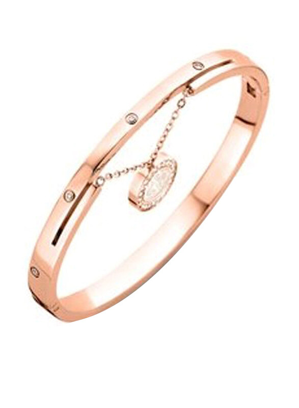 

Cerruti 1881 Embellished Bangle Bracelet for Women, Rose Gold