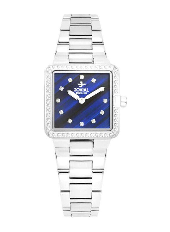 

Jovial Analog Watch for Women with Stainless Steel Band, 1661LSMQ04ZE, Silver-Blue