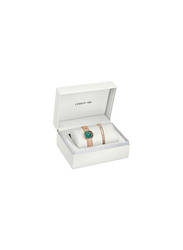 Cerruti 1881 Cerrisi Watch for Women with Stainless Steel Band, Water Resistant, XCIWLG2225103-WB, Gold/Green