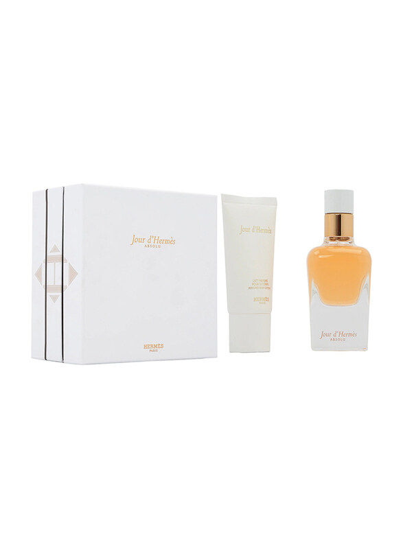 

Hermes 2-Piece Jour D'Hermes Absolu Perfume Gift Set for Women, 50ml Refillable EDP Perfume, 30ml Perfume Body Lotion