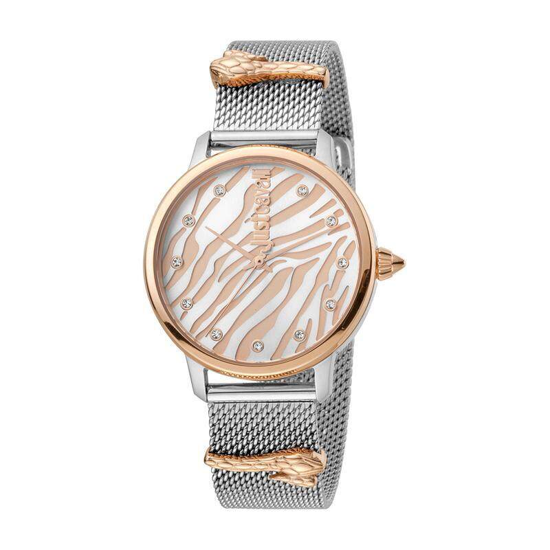 

Just Cavalli Analog Watch for Women with Mesh Band, JC1L126M0095, Silver-Rose Gold