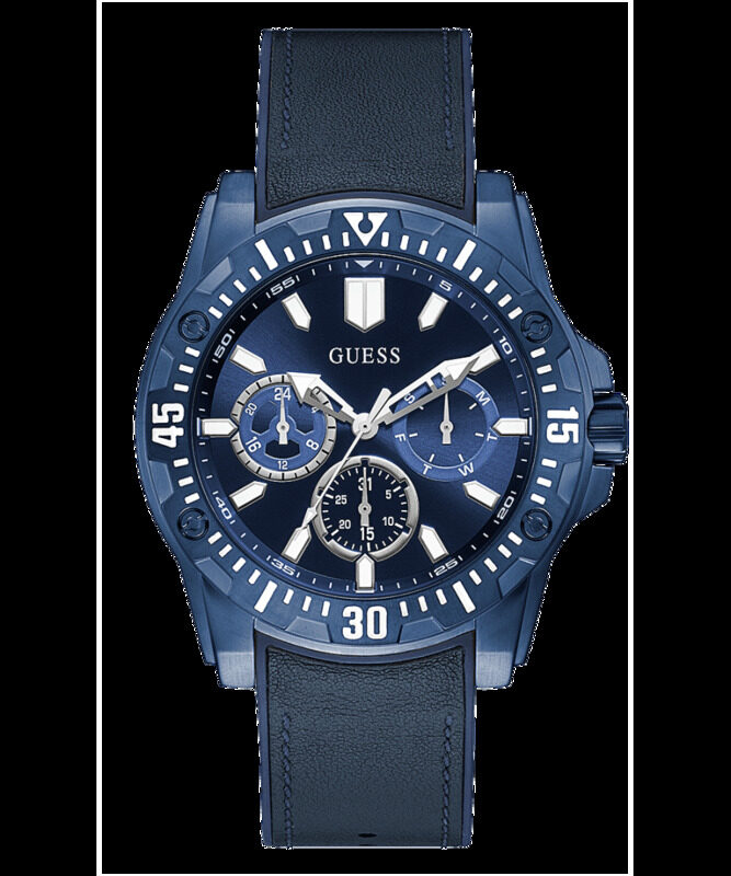 

Guess Analog Watch for Men with Silicone Band, GW0054G2, Navy Blue-Blue