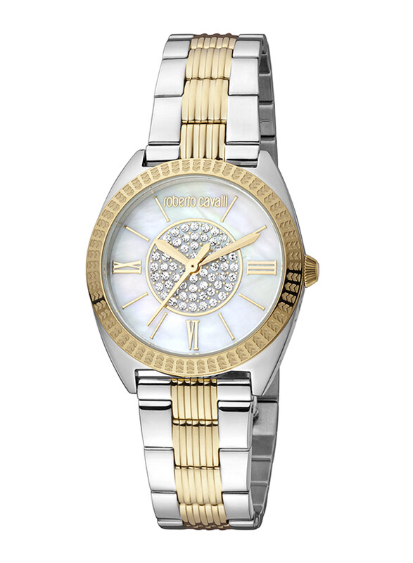 

Roberto Cavalli Analog Watch for Women with Stainless Steel Band, Water Resistant, RC5L022M0085, Multicolour-White