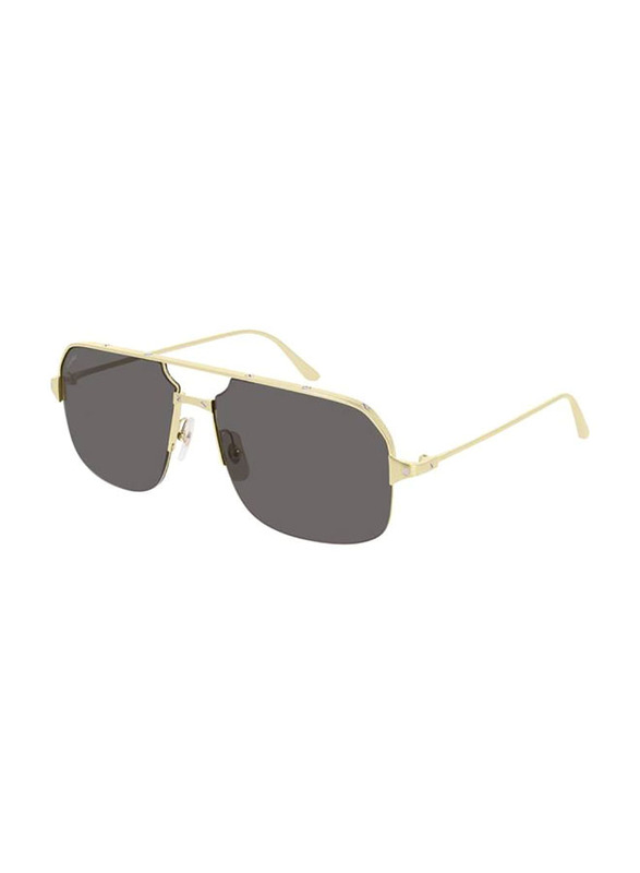 Cartier Aviator Full Rim Gold Sunglasses for Men, Grey Lens, CT0230S 001