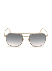 Tom Ford Full Rim Square Gold Sunglasses for Men, Grey Lens, TF827, 28B 56-20