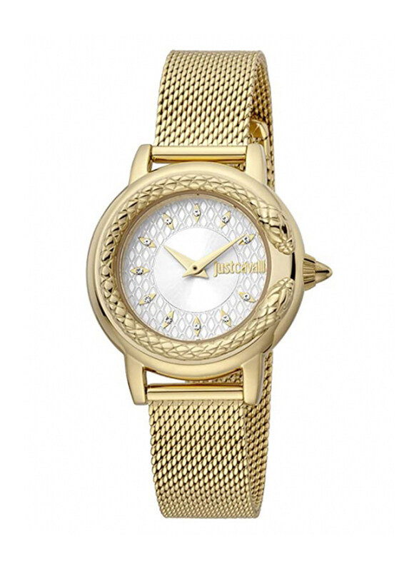 

Just Cavalli Analog Watch for Women with Stainless Steel Band, Water Resistant, JC1L151M0535, Gold-Silver