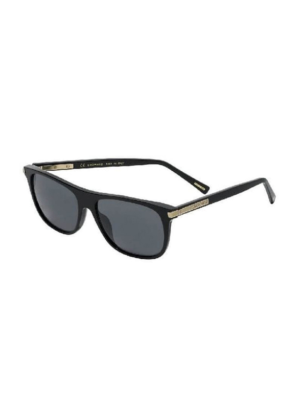 Chopard Full Rim Square Black Sunglasses for Men Grey Lens