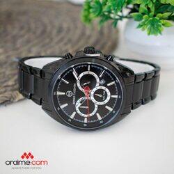 Sergio Tacchini Analog Watch for Men with Stainless Steel Band, ST.1.10095-3, Black-Black