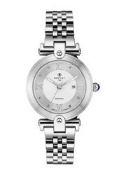 Bentley 1948 Sapphire Watch for Women with Stainless Steel Band,BL2218-10LWWI, Silver