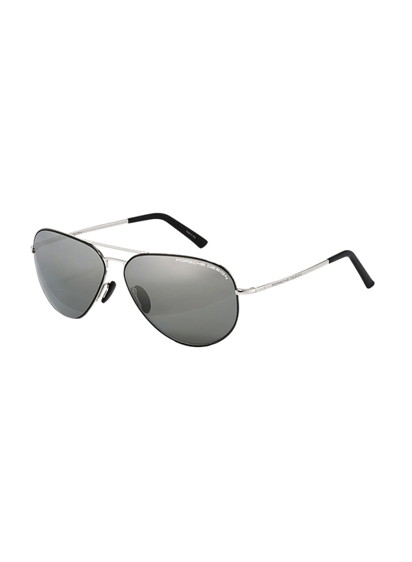 Porsche Design Full Rim Pilot Black Sunglasses for Men, Grey Lens, P8508 R, 62/12
