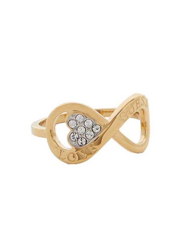 

Guess Infinity Ring for Women, Gold, EU 56