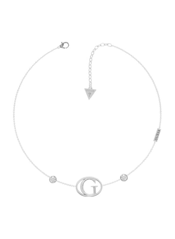

Guess Iconic Logo Pendant Necklace for Women, Silver