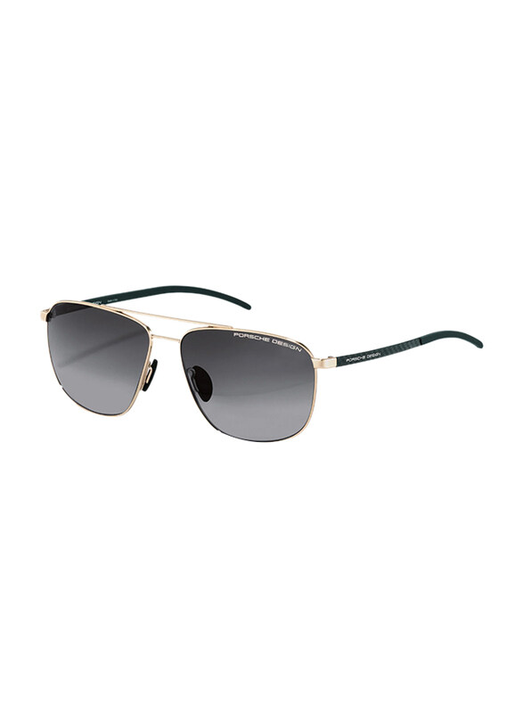 

Porsche Design Full Rim Pilot Gold Sunglasses for Men, Grey Lens, P8909 B, 60/14