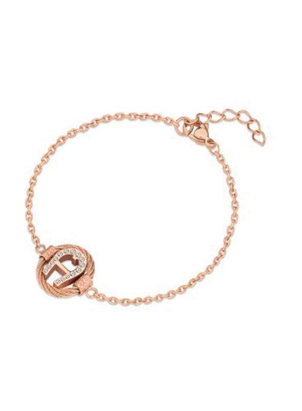 Aigner Stainless Steel Olga Chain Bracelet for Women with Crystal