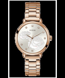 Guess Analog Watch for Women with Stainless Steel Band, GW0242L3, Rose Gold-Silver
