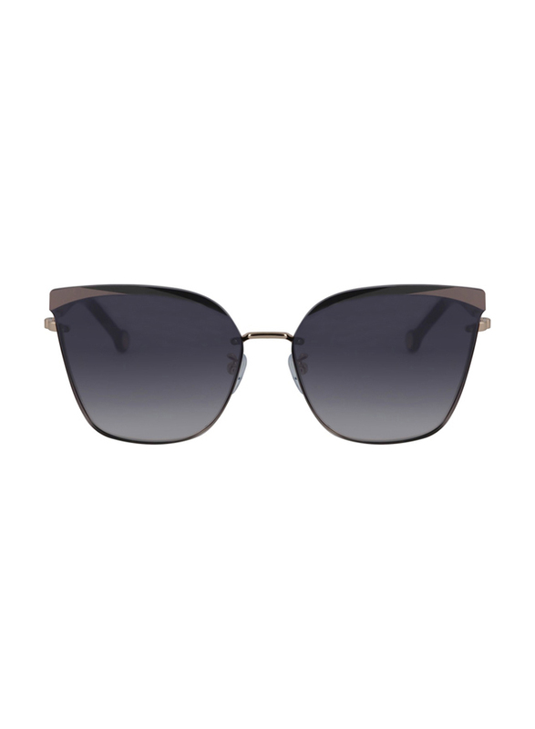 Carolina Herrera Cat Eye Full Rim Black Sunglasses for Women, Smoke Gradient Lens, SHE147 64-15 033M