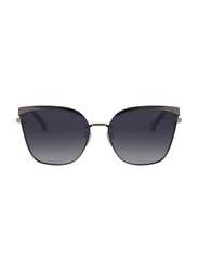 Carolina Herrera Cat Eye Full Rim Black Sunglasses for Women, Smoke Gradient Lens, SHE147 64-15 033M