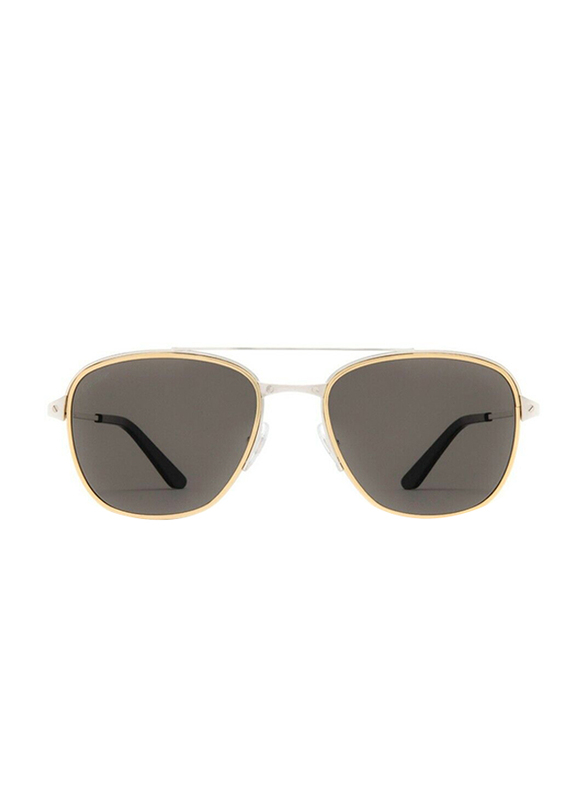 Cartier Full Rim Aviator Silver Sunglasses for Men, Grey Lens, CT0326, 001
