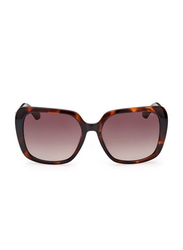 Guess Full-Rim Round Dark Brown Sunglasses For Women, Brown Lens, GU7863 52F, 58/18