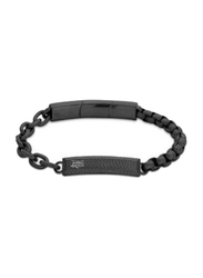 Cerruti 1881 Stainless Steel Chain Bracelet for Men, Black