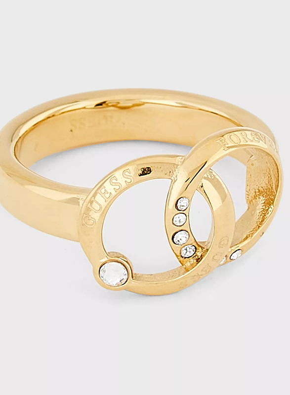Guess Forever Links Ring for Women, Gold, EU 54