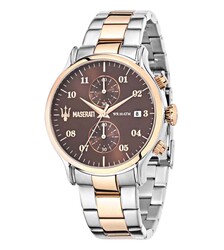 Maserati Analog Watch for Men with Stainless Steel Band, R8873618001, Multicolour-Brown