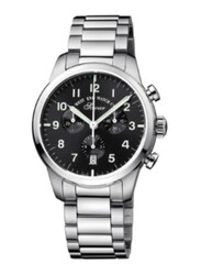 West End Analog Watch for Men with Stainless Steel Band, Water Resistant, 8091.10.3307, Silver-Black