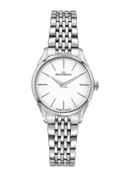 Philip Watch Analog Watch for Women with Stainless Steel Band, Water Resistant, R8253217504, Silver-White