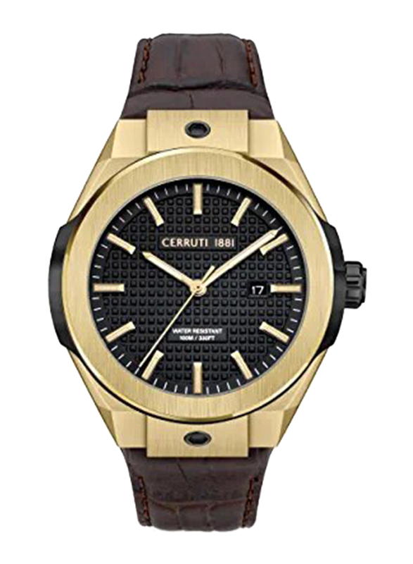 Cerruti 1881 Analog Watch for Men with Leather Band Water