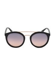 Guess Round Full Rim Black Sunglasses for Women, Violet Gradient Lens, GU7387 05Z 52