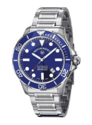 West End Analog Watch for Men with Stainless Steel Band, Water Resistant, 6850.10.3335-ALBL, Silver-Blue