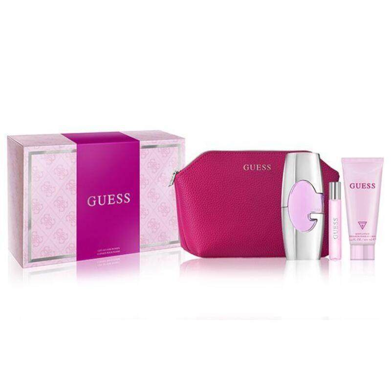 GUESS PINK SET EDP 75 ML+EDP 15 ML+B/L 100 ML+POUCH