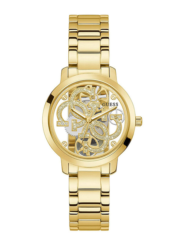 

Guess Analog Watch for Women with Stainless Steel Band, Water Resistant, GW0300L2, Gold