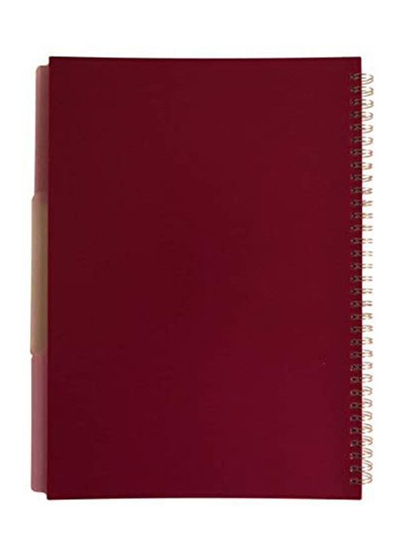 Navneet HQ Poly 3 Subject Notebook, 100 Sheets, A4 Size, Red