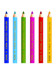 Nataraj Half Size Colour Pencil, 6 Piece, Multicolour