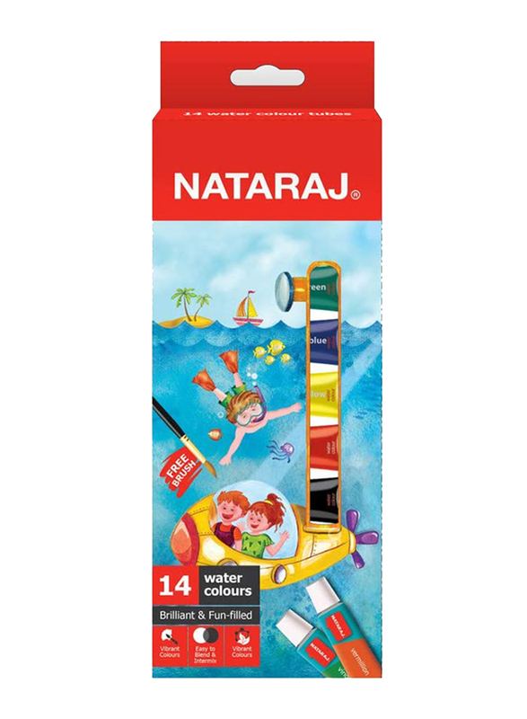 ناتاراج أنبوب ألوان مائي، 14 × 5 مل، متعدد الألوان