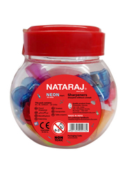 Nataraj 20-Piece Neon Heart Sharpener in Jar, Multicolour