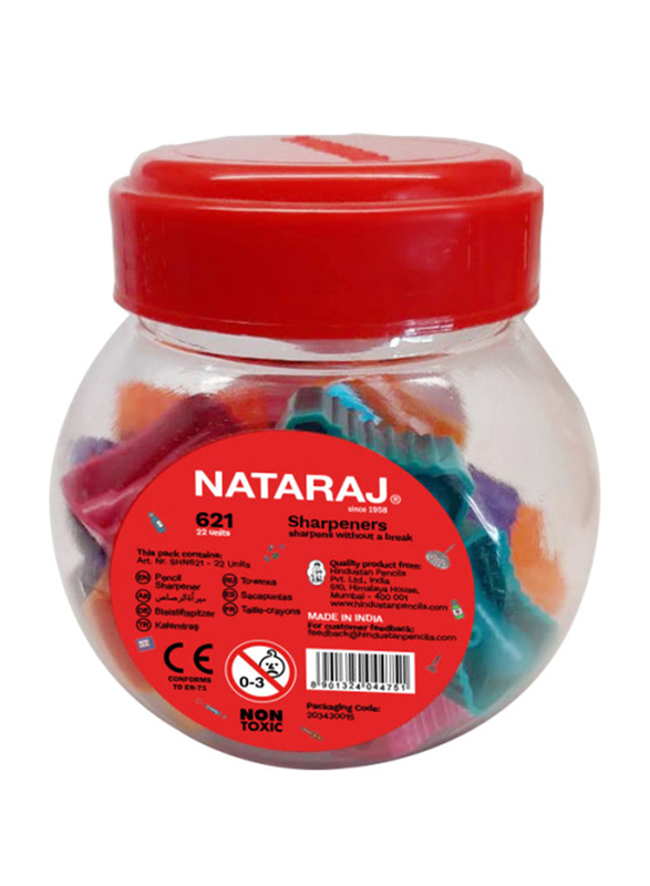 Nataraj 22-Piece 621 Sharpener in Jar, Multicolour