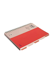 Navneet HQ Poly 5 Subject Wiro Notebook, 150 Sheets, A4 Size, Orange