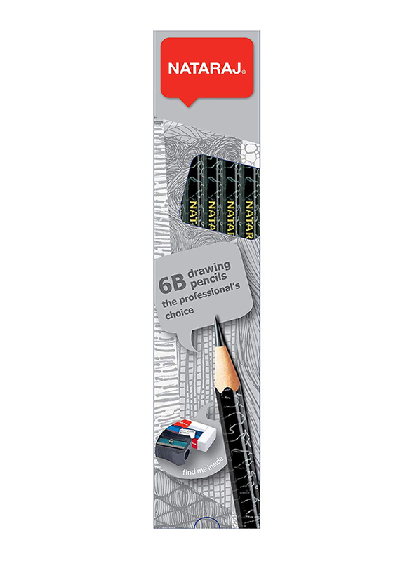 Nataraj 6B Drawing Pencil, Black