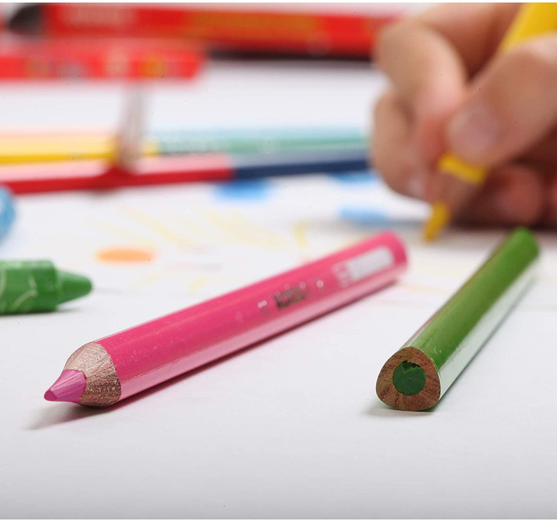 كوريس كولوريس أقلام الرصاص الملونة جمبو مثلثة الشكل، 12 قطعة، متعدد الألوان