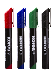 كوريس قلم ماركر ثابت XP2 مكون من 4 قطع برأس مائل، 3-5 مم، متعدد الألوان