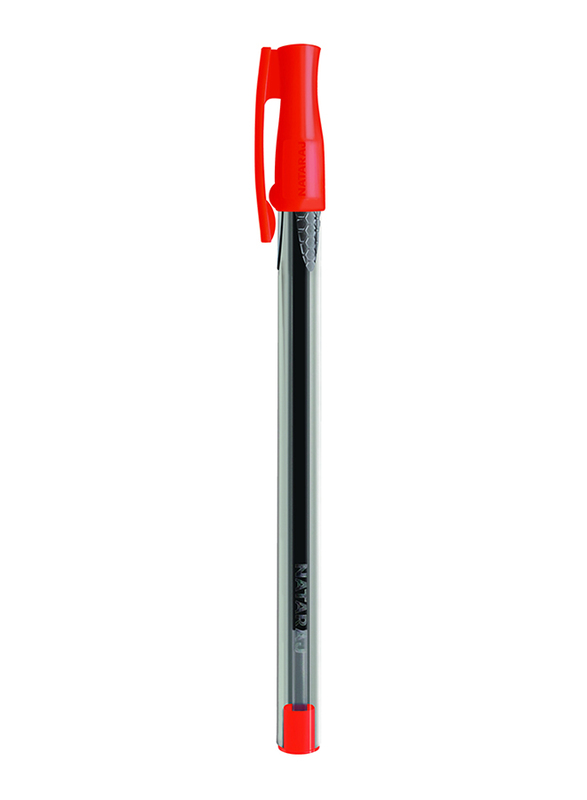 ناتاراج طقم أقلام حبر جاف متوسط 621 من 50 قطعة، 1 ملم، أحمر