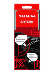 Nataraj 9-Piece Joymetry Mathematical Instrument Box, Red