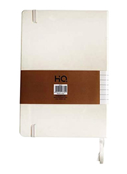 Navneet HQ Executive Casebound PU Notebook, 96 Sheets, A5 Size, White