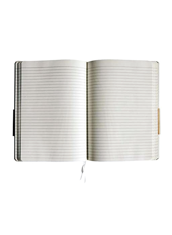 Navneet HQ Executive Casebound PU Notebook, 96 Sheets, A5 Size, White